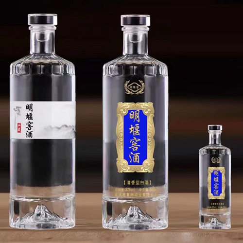 晶白料玻璃酒瓶定製